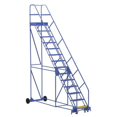 Vestil LAD-14-21-P-EZ Steel Rolling Warehouse Ladder