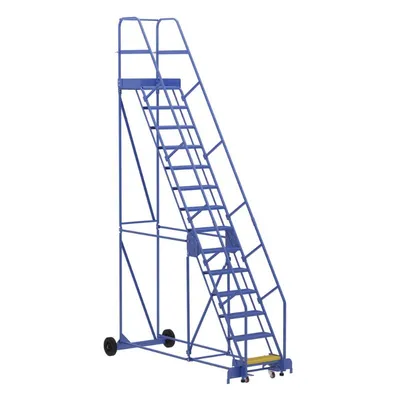 Vestil LAD-14-21-P Steel Rolling Warehouse Ladder