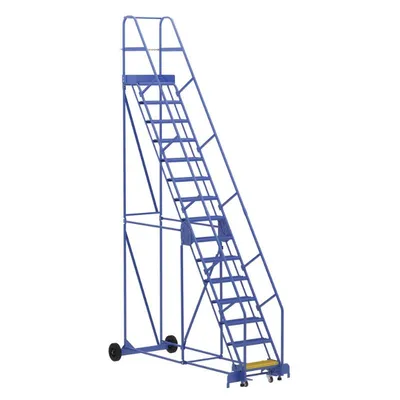 Vestil LAD-15-14-G Steel Rolling Warehouse Ladder