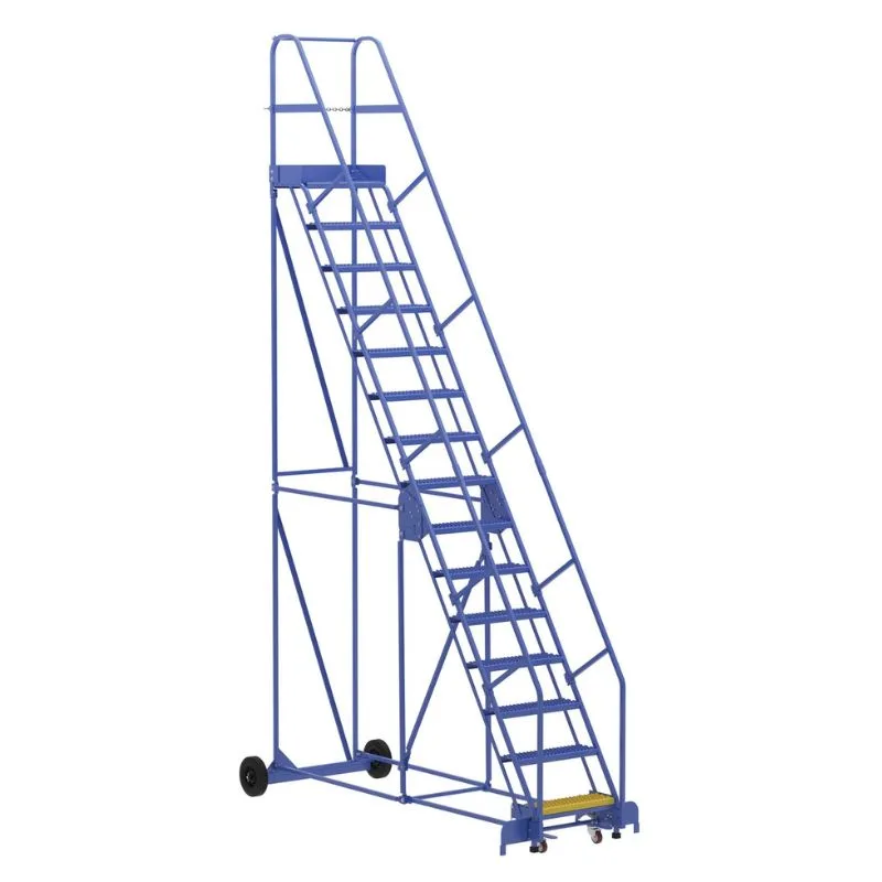 Vestil LAD-15-14-G Steel Rolling Warehouse Ladder