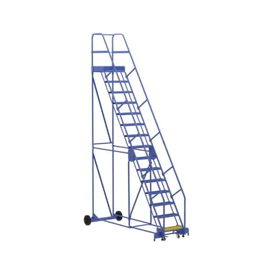 Vestil LAD-15-21-G Steel Rolling Warehouse Ladder