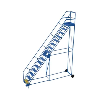 Vestil LAD-16-21-G-EZ Steel Rolling Warehouse Ladder