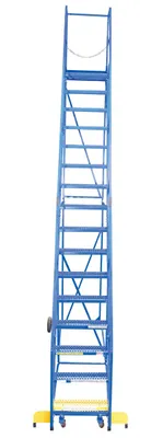 Vestil LAD-16-21-G Steel Rolling Warehouse Ladder