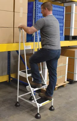 Vestil LAD-3-W ladder shown from an alternate angle