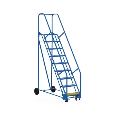 Vestil LAD-9-14-P-EZ Steel Rolling Warehouse Ladder