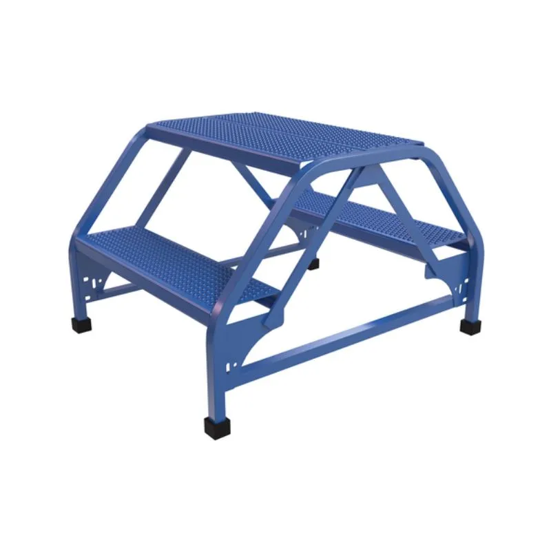 Vestil LAD-DD-26-2-P Steel Double Sided Ladder 2 Perforated