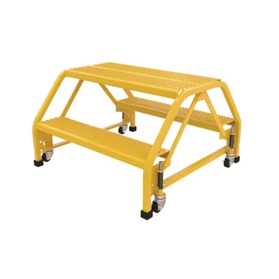 Vestil LAD-DD-P-32-2-P Steel Double Sided Step Ladder 2 Perforated