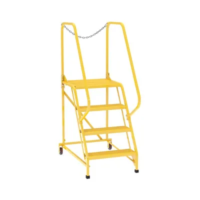 Vestil LAD-MM-4-P-YL Steel Maintenance Ladder