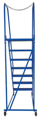 Vestil LAD-MM-7-G rolling ladder shown from an alternate angle