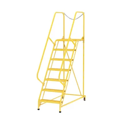 Vestil LAD-MM-7-G-YL Steel Maintenance Ladder