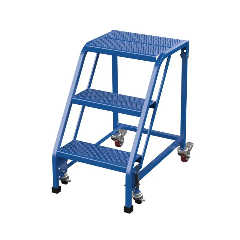 Vestil LAD-PW-18-3-P-NHR Steel Standard Slope Ladder