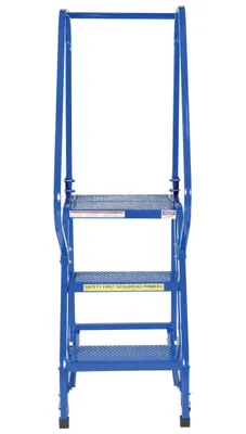Vestil LAD-PW-18-3-P Steel Standard Slope Ladder