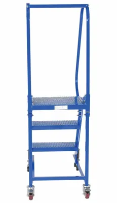 Vestil LAD-PW-18-3-P rolling ladder shown from an alternate angle