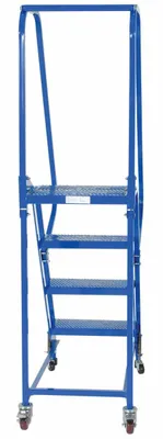 Vestil LAD-PW-18-4-P rolling ladder shown from an alternate angle