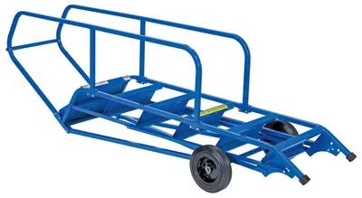 Vestil LAD-RAF-6-P rolling ladder shown from an alternate angle