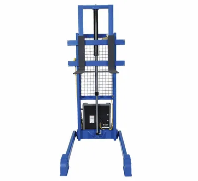 Vestil LL-PMPS-50-DC pallet stacker shown from an alternate angle