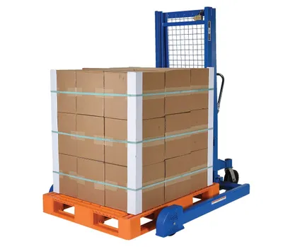 Vestil LL-PMPS-50-DC pallet stacker shown from an alternate angle