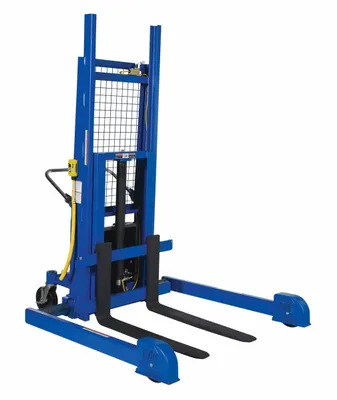 Vestil LL-PMPS-60-DC pallet stacker shown from an alternate angle