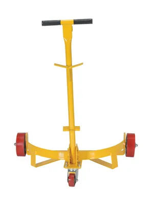 Vestil LO-DC-PU Steel Low Profile Drum Dolly with Poly On Steel Casters