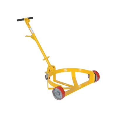 Vestil LO-DC-PU Steel Low Profile Drum Dolly with Poly On Steel Casters