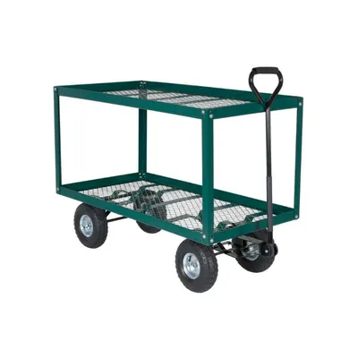 Vestil LSC-2448-SC Steel Landscape Cart with Two Shelf