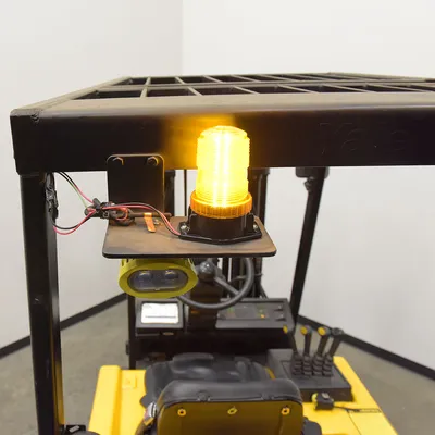Vestil LT-RC5-FSL-AM forklift attachment shown from an alternate angle