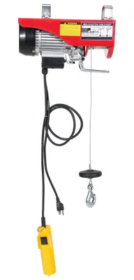 Vestil MINI-2 wire rope hoist shown from an alternate angle