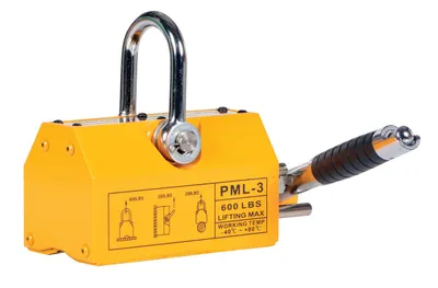 Vestil ML-6 lifting magnet shown from an alternate angle