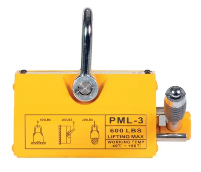Vestil ML-6 lifting magnet shown from an alternate angle