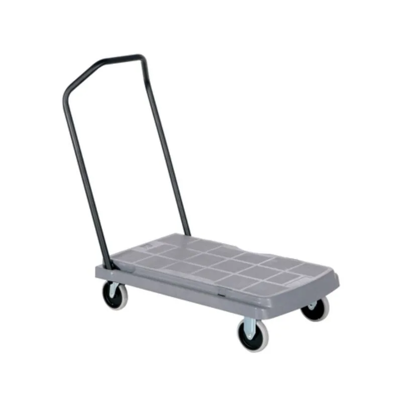 Vestil PC-60 High Density Polyethylene Platform Truck Ergonomic Fold Down Handle 500 Lb. Capacity