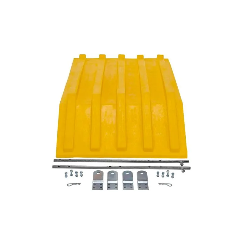 Vestil PLID-H-50-YL Polyethylene Heavy Duty H Style Hopper Lid
