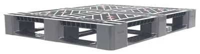 Vestil PLP4-4840-BLACK plastic pallet shown from an alternate angle