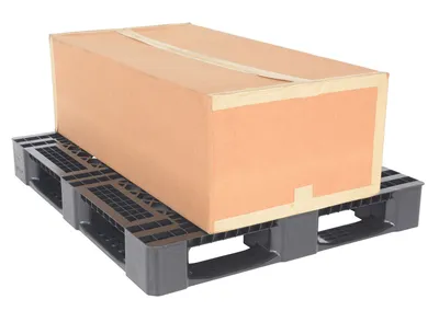 Vestil PLP4-4840-BLACK plastic pallet shown from an alternate angle