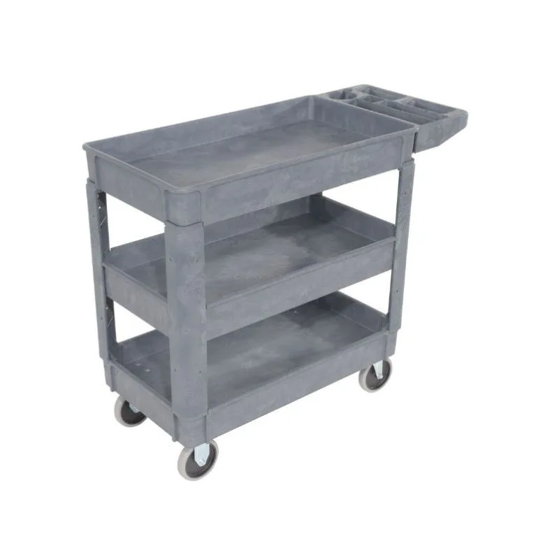 Vestil PLSC-3-1731 Plastic Utility Service Cart