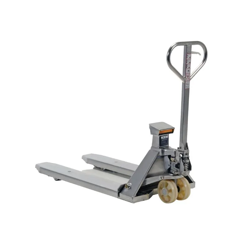 Vestil PM-2748-SCL-LP-SS Stainless Steel Low Profile Pallet Truck with Scale