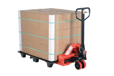 Vestil PM4-2748-LP pallet jack shown from an alternate angle