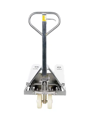 Vestil PM5-2048-SS stainless pallet jack shown from an alternate angle