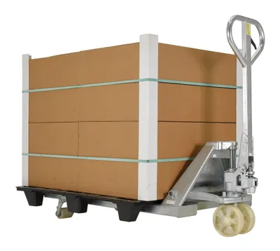 Vestil PM5-2748-S-G pallet jack shown from an alternate angle