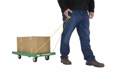 Vestil POS-2133-ROPE Polyethylene Dolly with Pull Rope