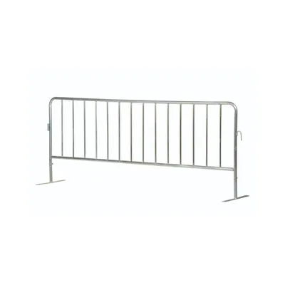 Vestil PRAIL-102-G-FF Steel Crowd Control Interlocking Barrier with Flat Feet