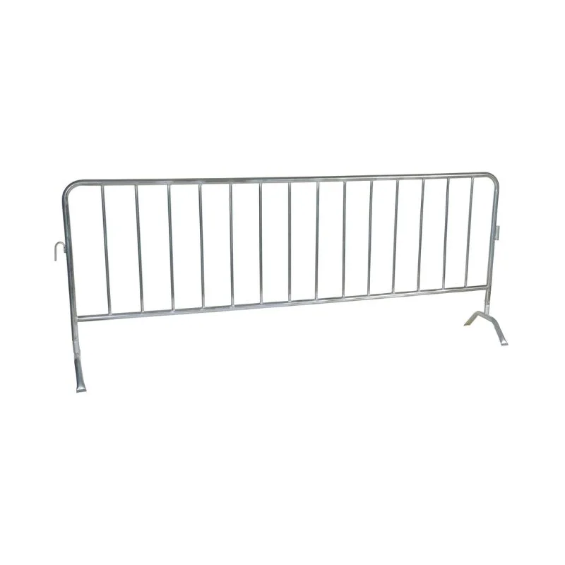 Vestil PRAIL-102-G Steel Crowd Control Interlocking Barrier with Curved Feet