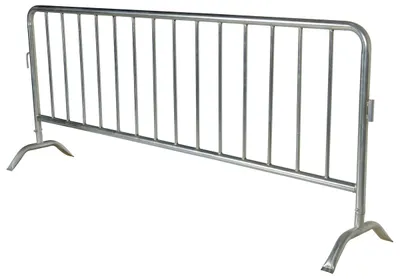 Vestil PRAIL-102-HD-G Steel Heavy Duty Crowd Control Interlocking Barrier with Curved Feet