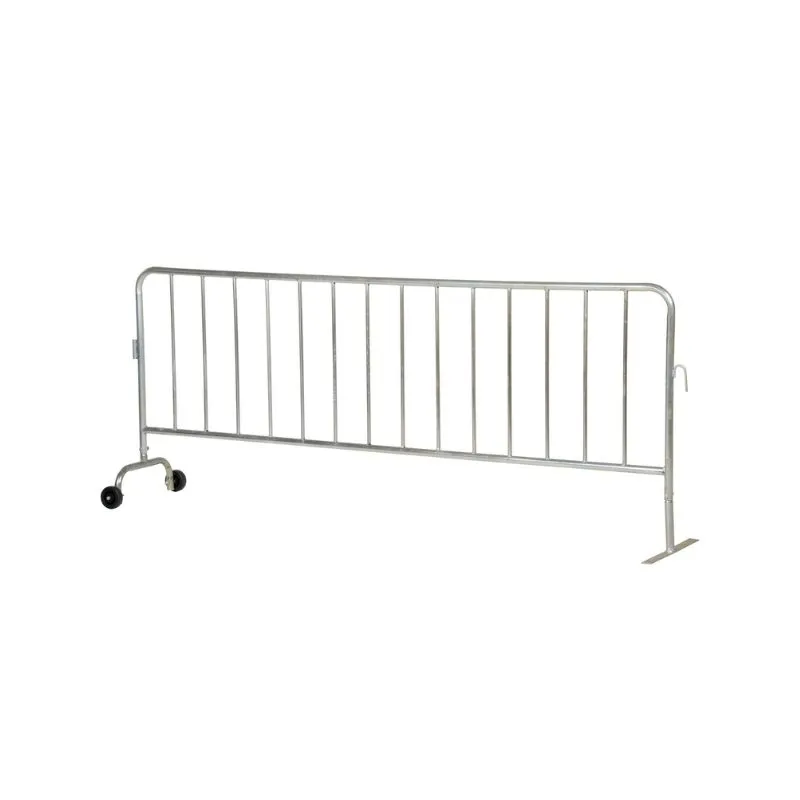 Vestil PRAIL-102-HD-G-WF Steel Heavy Duty Crowd Control Interlocking Barrier with Feet