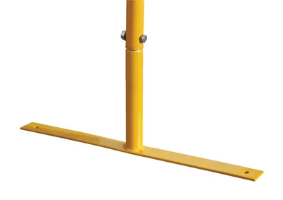 Vestil PRAIL-102-HD-Y-FF Steel Heavy Duty Crowd Control Interlocking Barrier with Flat Feet