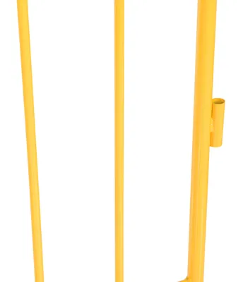 Vestil PRAIL-48-Y-FF crowd control shown from an alternate angle