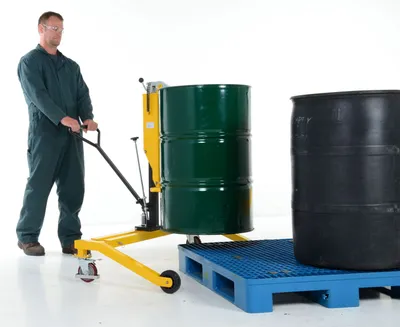 Vestil PSDT Steel Pallet Straddling Drum Truck 4