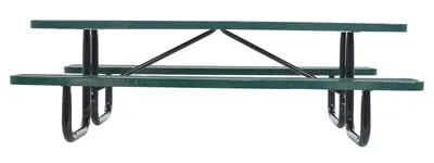 Vestil PT-MX-3096-GN Steel Picnic Table Expanded Metal Rectangle Top