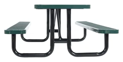 Vestil PT-MX-3096-GN Steel Picnic Table Expanded Metal Rectangle Top