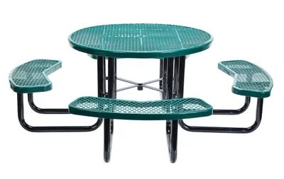 Vestil PT-MX-RT-46-GN picnic table shown from an alternate angle