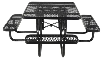 Vestil PT-MX-ST-46-BK picnic table shown from an alternate angle